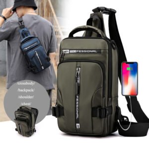 Men's Multifunctional Crossbody Backpack
